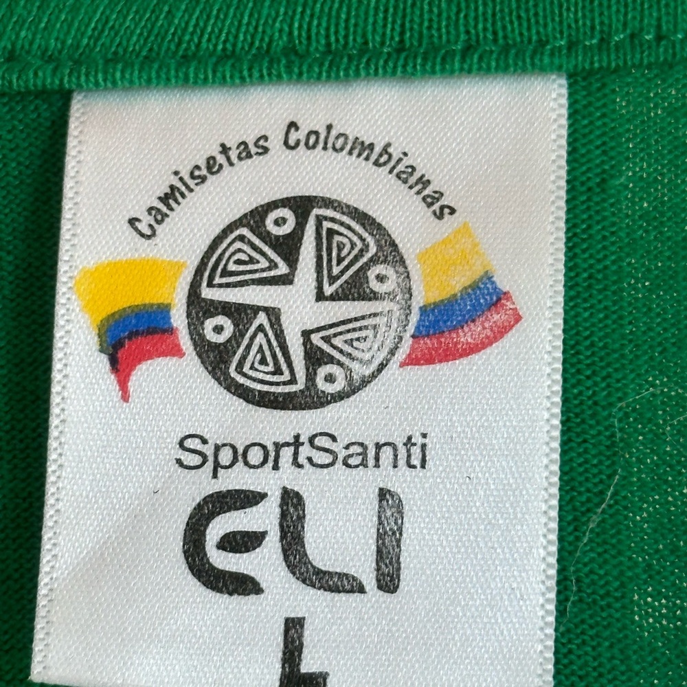 L cotton Colombia Graphic Men's Short Sleeve Tee - Green vintage fútbol soccer - Picture 3 of 9